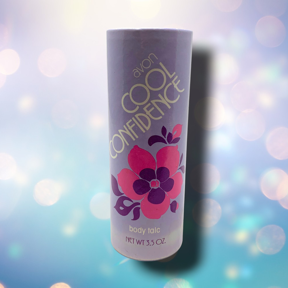 Vintage 1988 AVON Cool Confidence Body Talc 3.5 oz Scented Powder Deodorant
